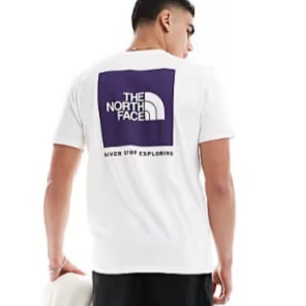 THE NORTH FACE Mens Box NSE T-shirt Back Graphic Never Stop Exploring S NWT